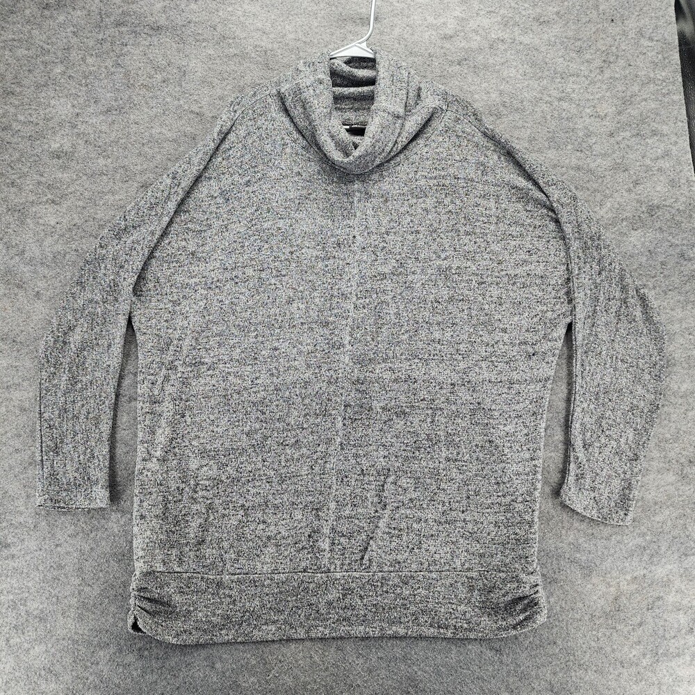 Lane Bryant Shirt Womens 218/20 Long Sleeve Gray Silver Turtleneck
